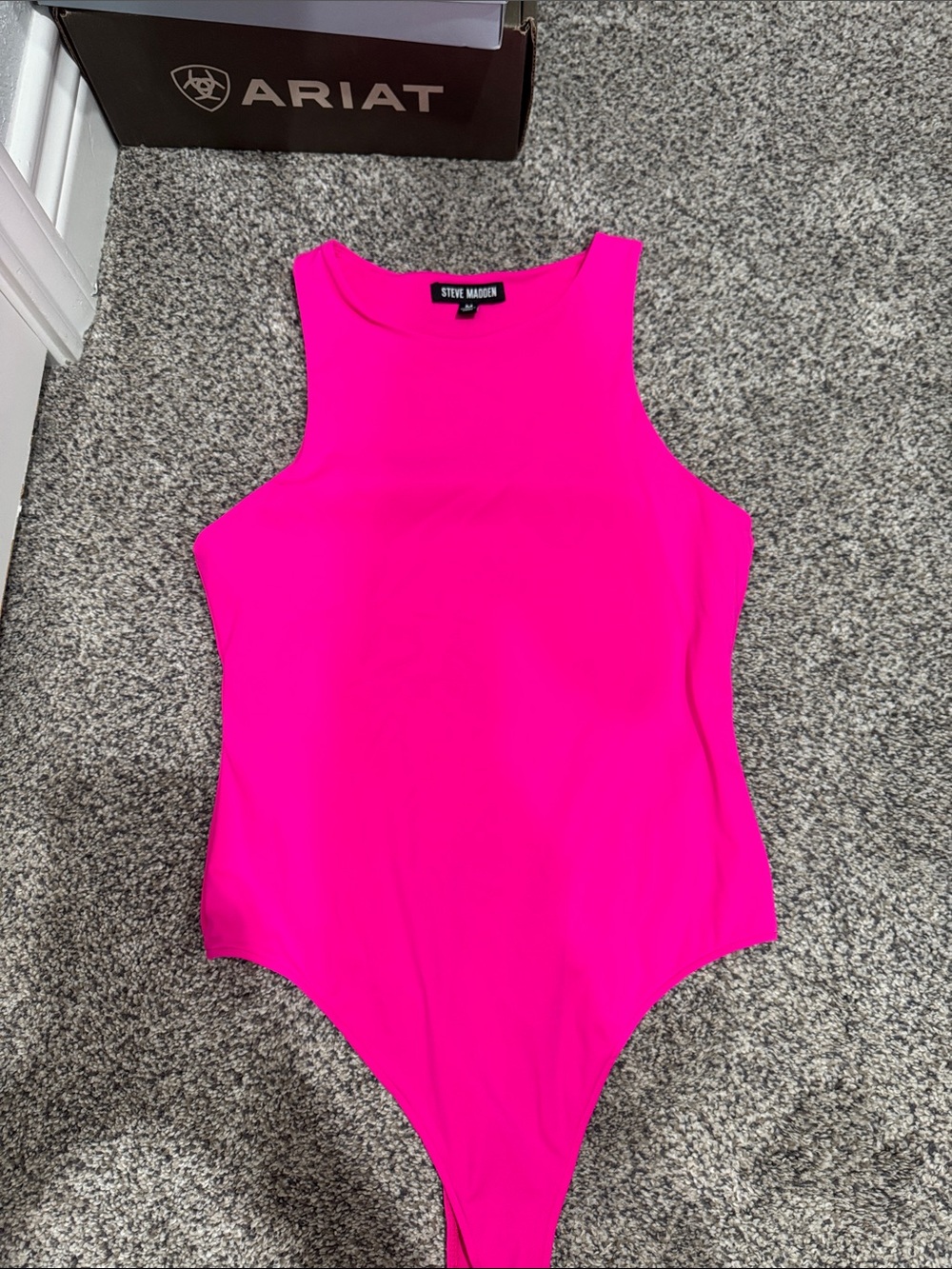 Steve Madden Neon Hot Pink One-Piece Bodysuit